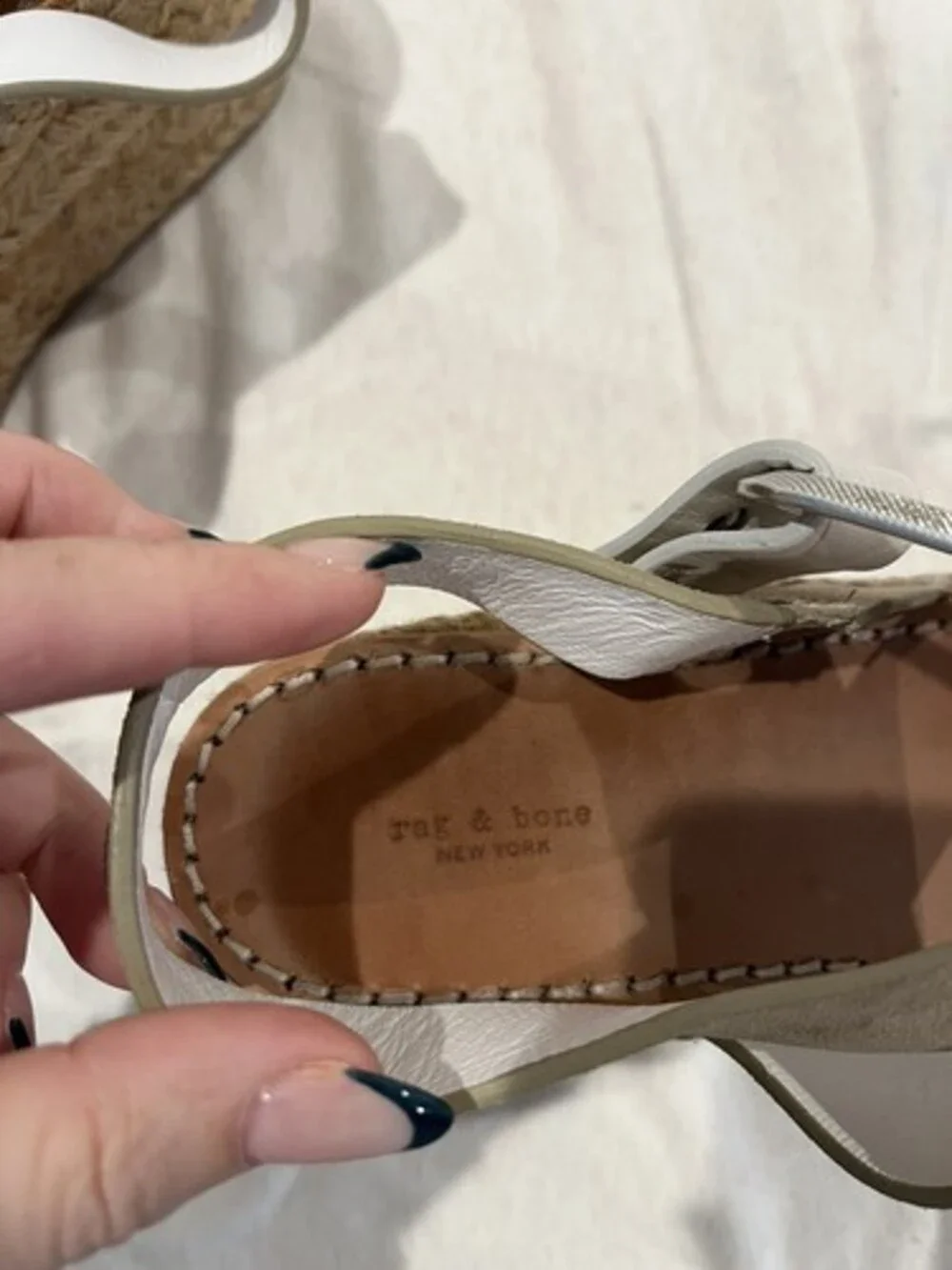 rag & bone Taupe Suede Leather August Espadrille Sandals Womens 38.5